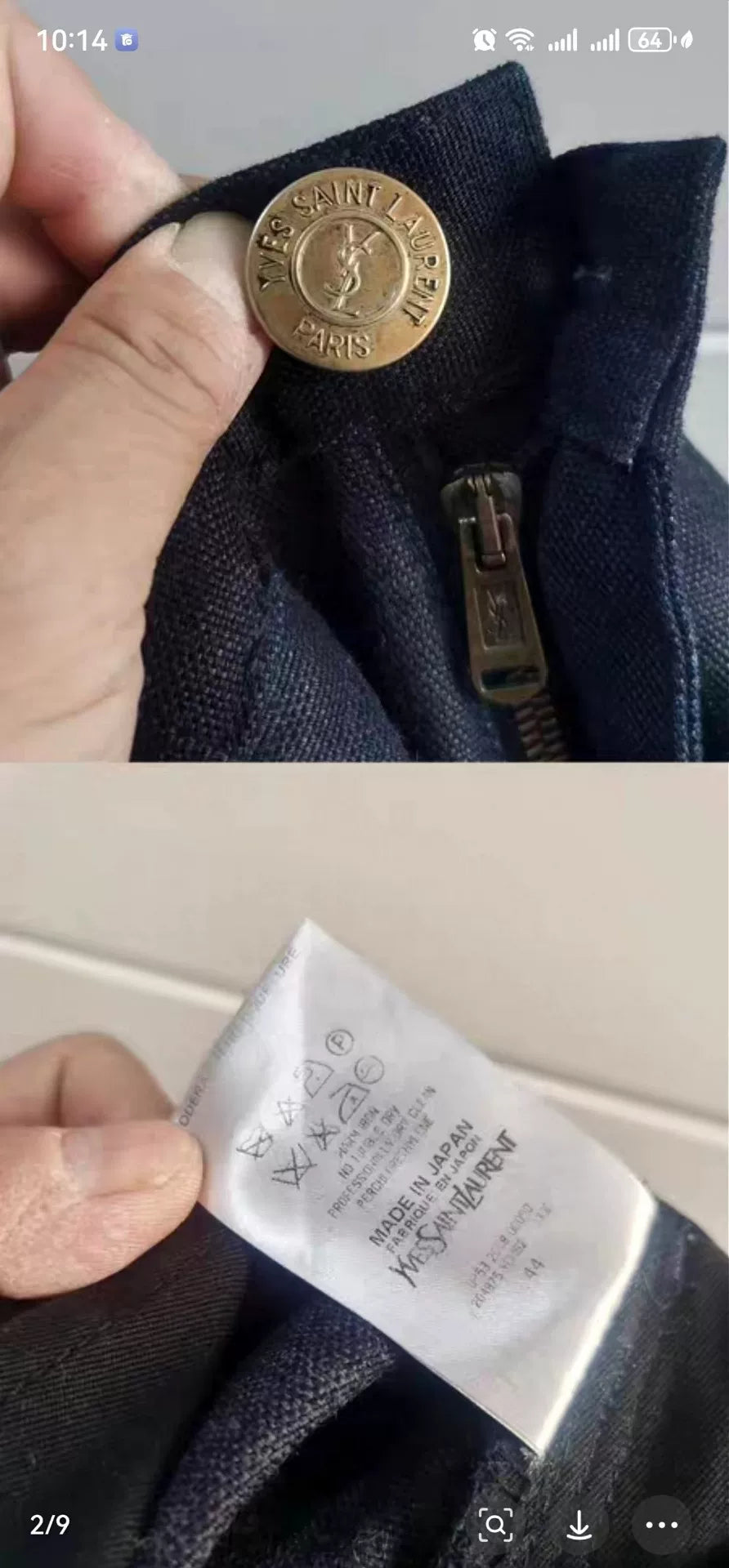 YSL Vintage Flame Patch Jeans