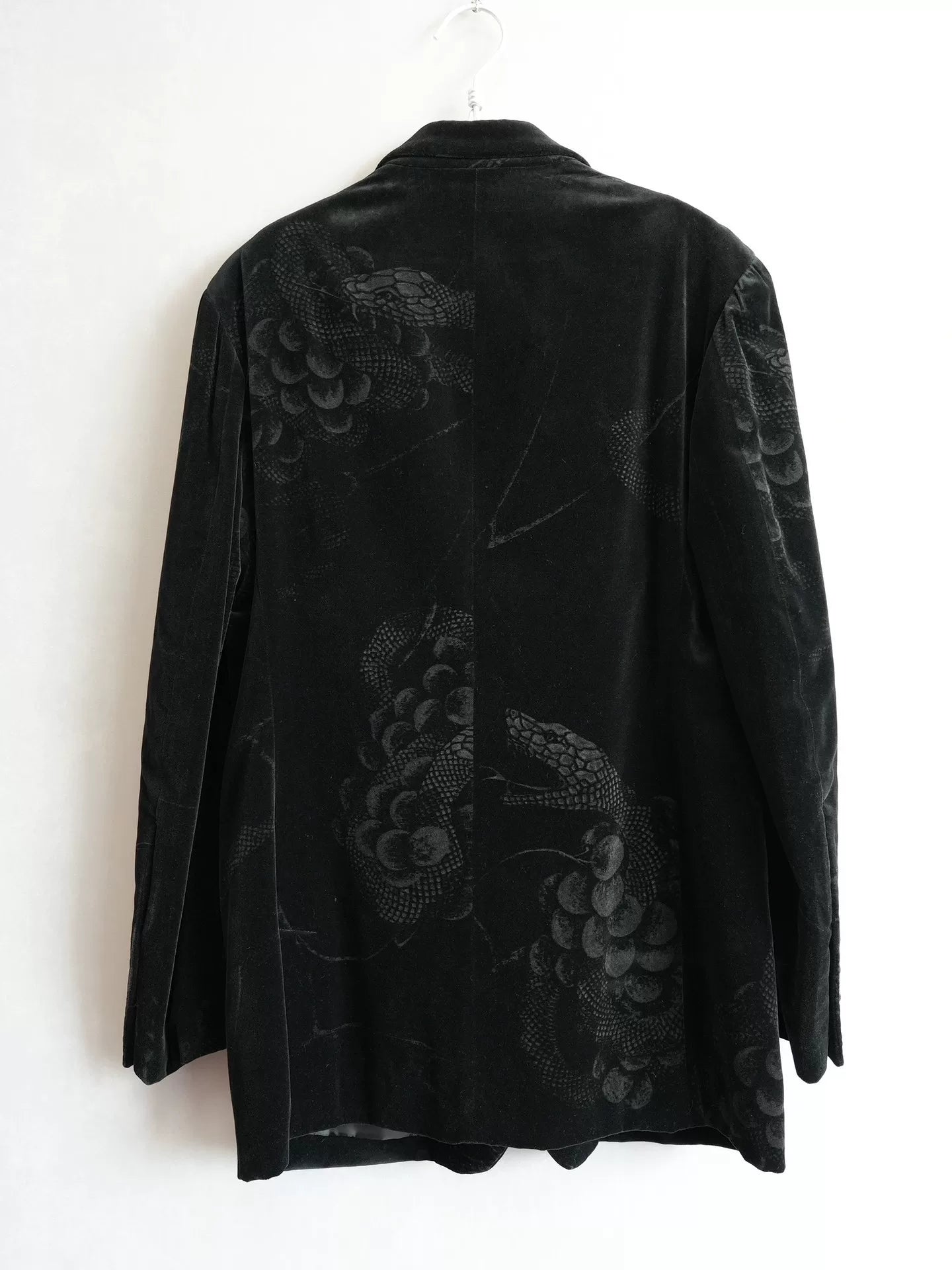 yohji yamamoto velvet jacket with grapes design