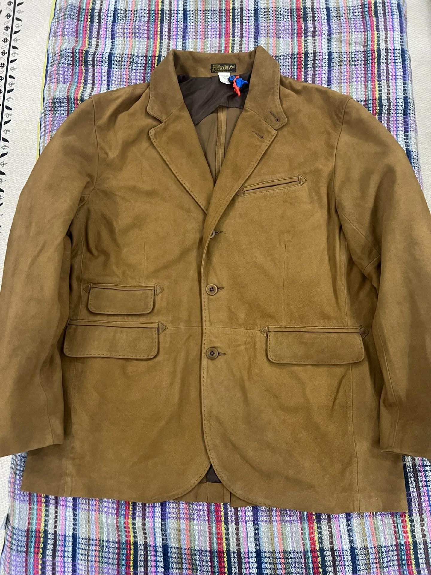 RRL Men's Western Style Cashmere Suede Blazer