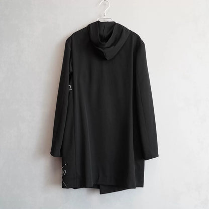 Yohji Yamamoto Hooded Embroidered Coat