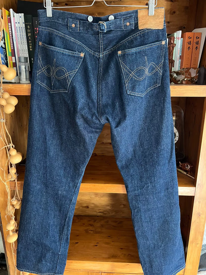 premium natural dye denim overalls