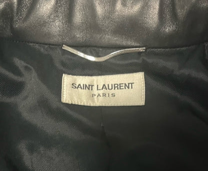 Saint Laurent Paris Leather Accent Jacket