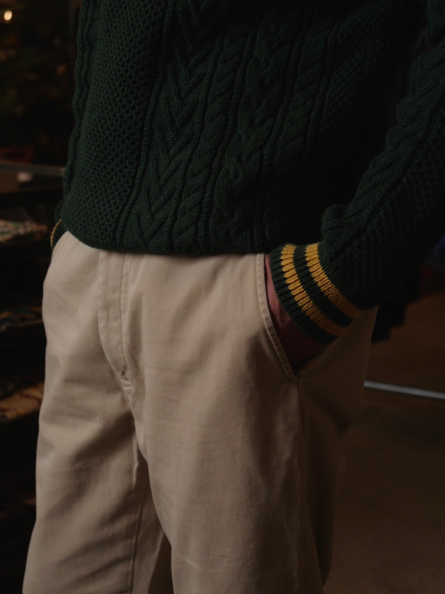 Ralph Lauren Chunky Knit Colorblock Crewneck Sweater