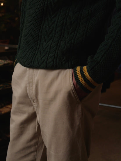 Ralph Lauren Chunky Knit Colorblock Crewneck Sweater