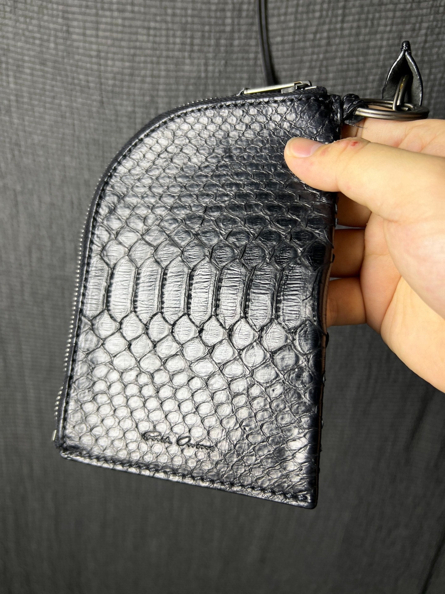 Rick Owens 13FW Snake Skin Neck Card Holder
