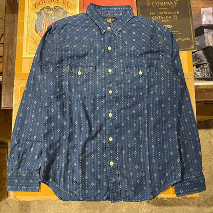 RRL Rare Indigo Dyed Print Shirt