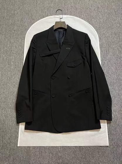 Dior Double-Breasted Black Suit Jacket
