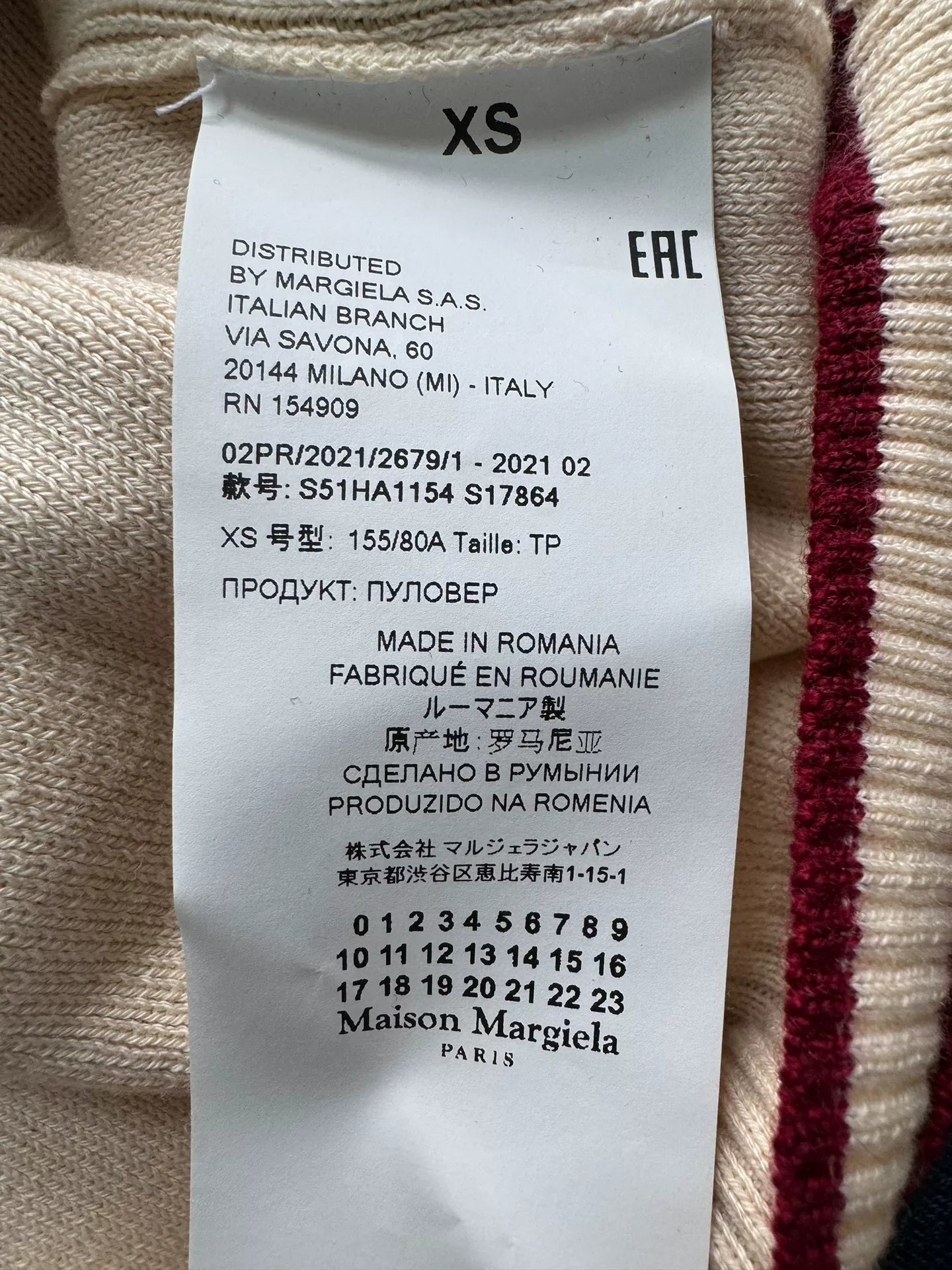 Maison Margiela Knit Top with Unique Design