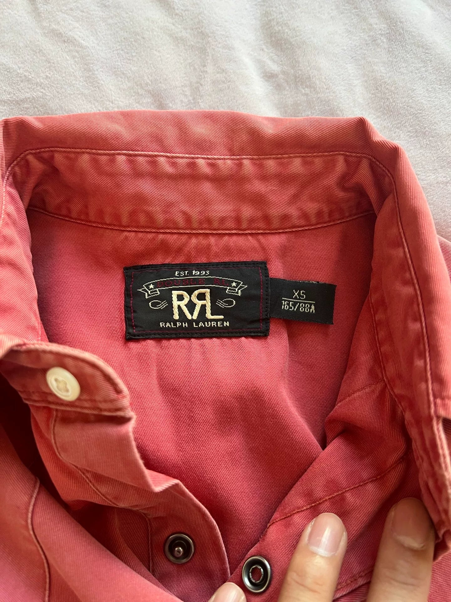 classic ralph lauren western shirt in watermelon