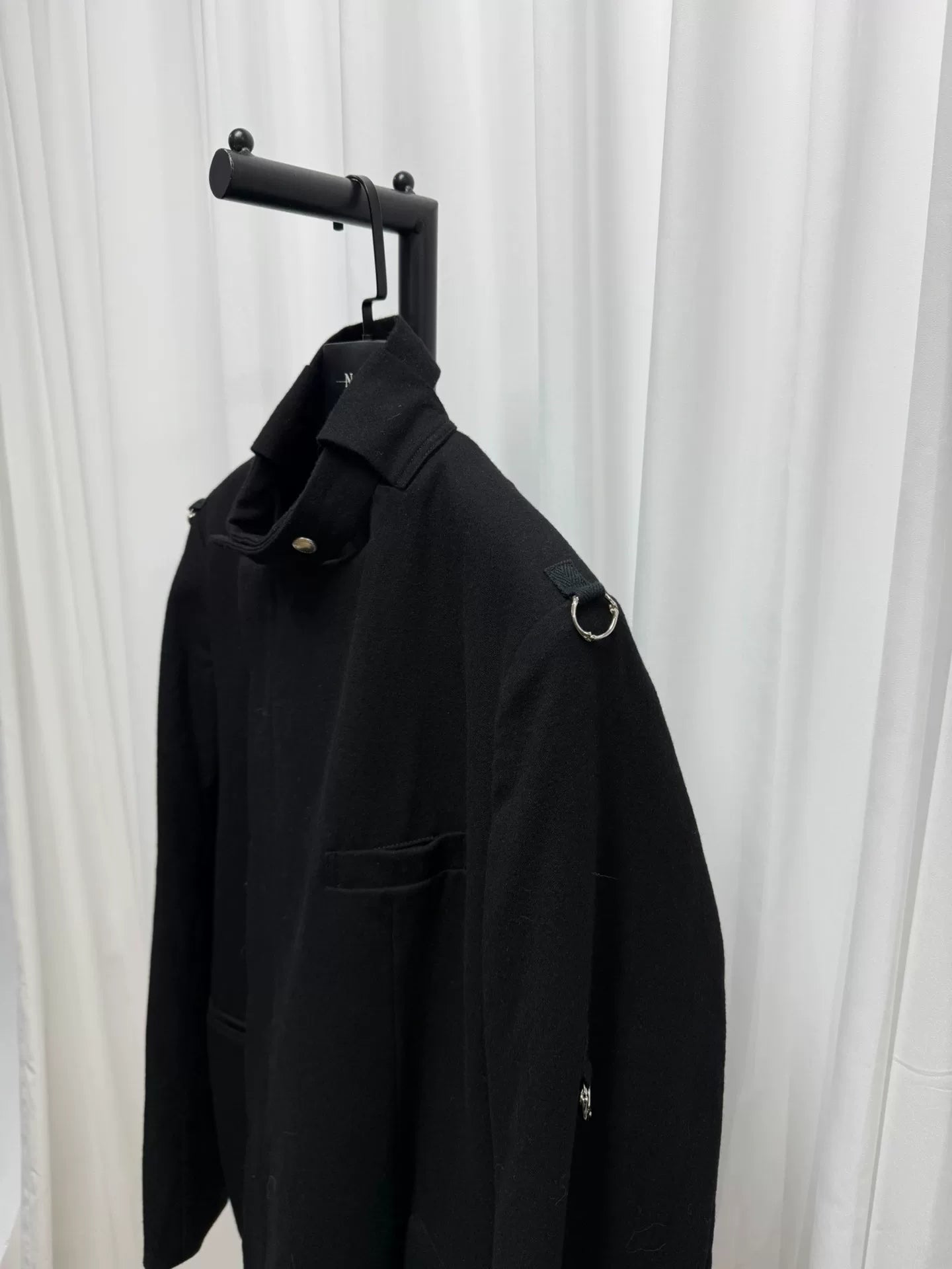 soloist skull ring zip jacket black