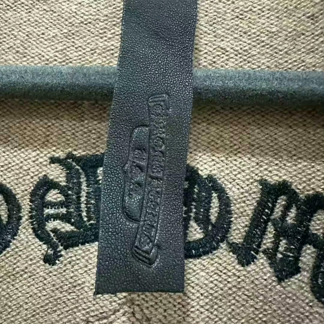 chrome hearts cross knit cardigan in beige