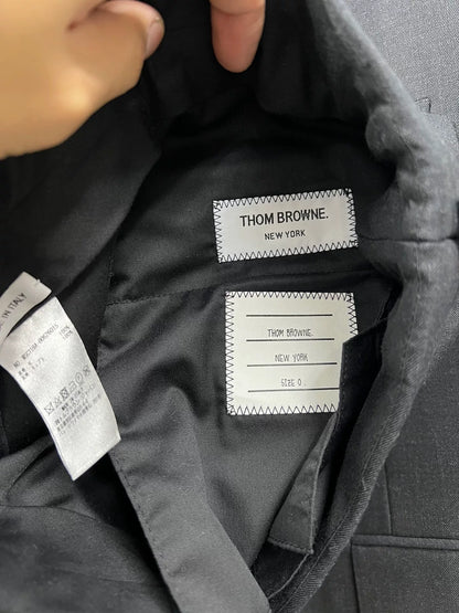 thom browne charcoal blazer and pants set