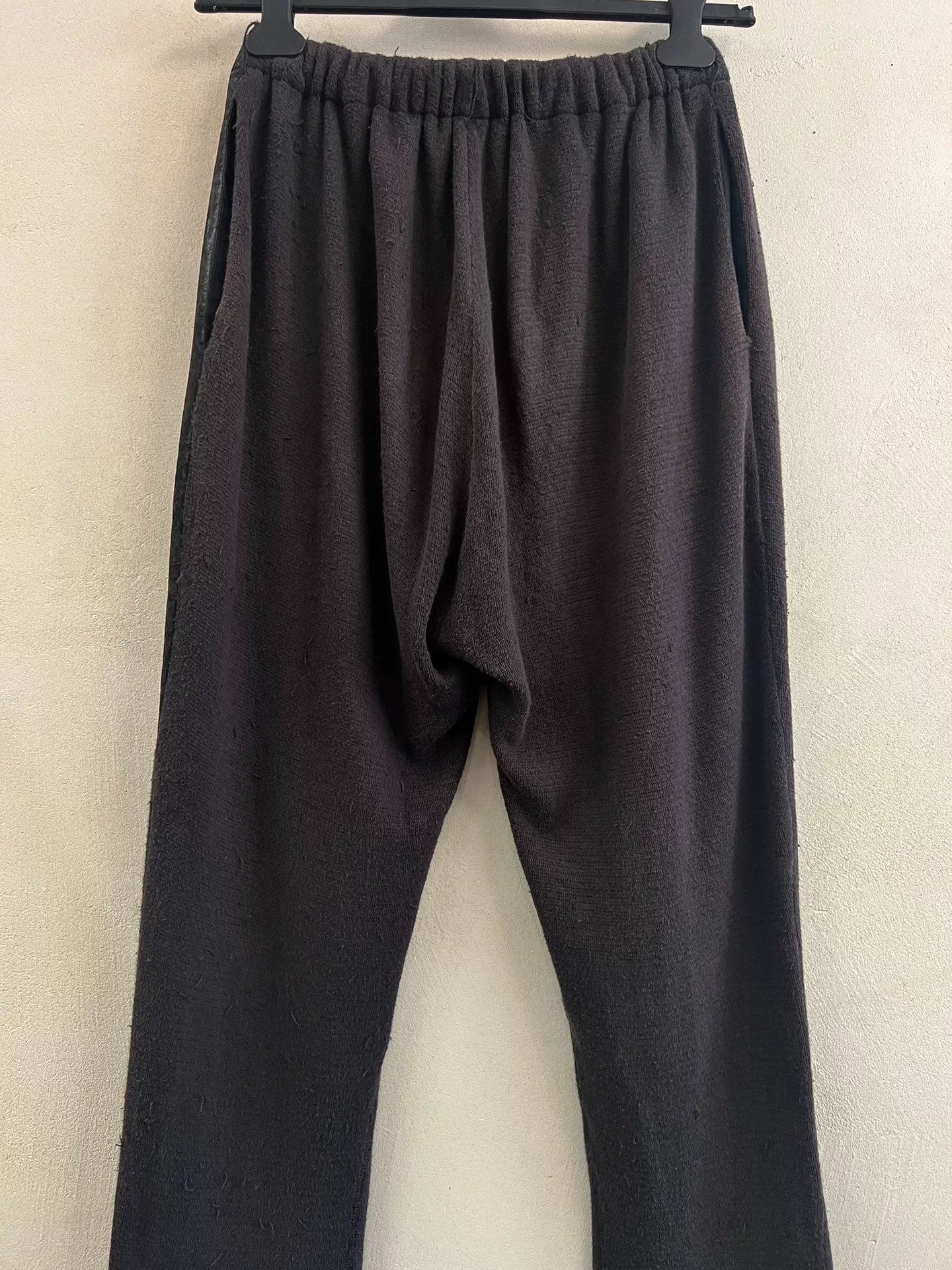 Rick Owens Style Leather Flared Pants
