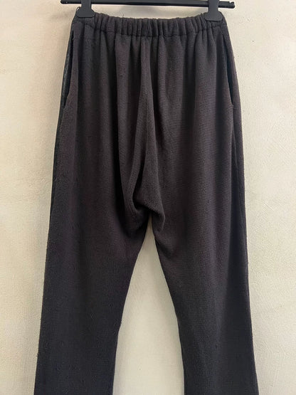 Rick Owens Style Leather Flared Pants