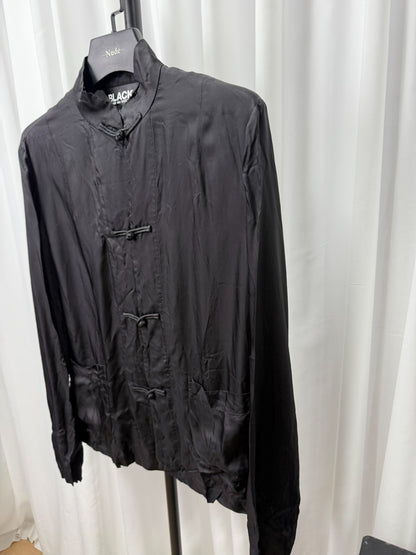 comme des garcons black embroidered silk jacket