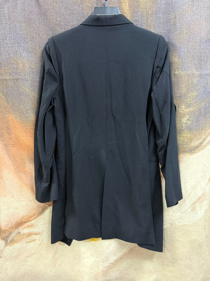 elegant black embroidered tailcoat jacket