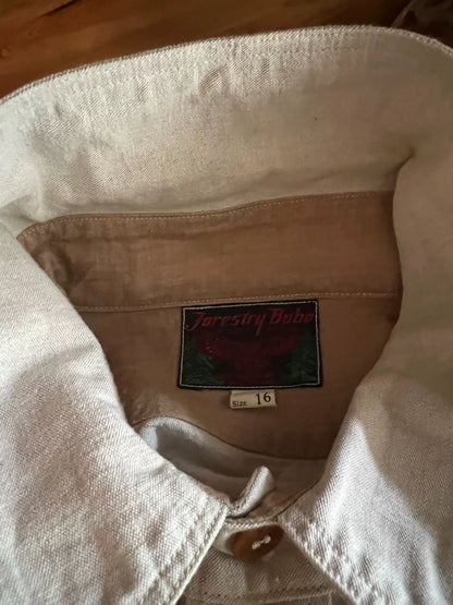 Freewheelers Work Shirt in Gray-White Color