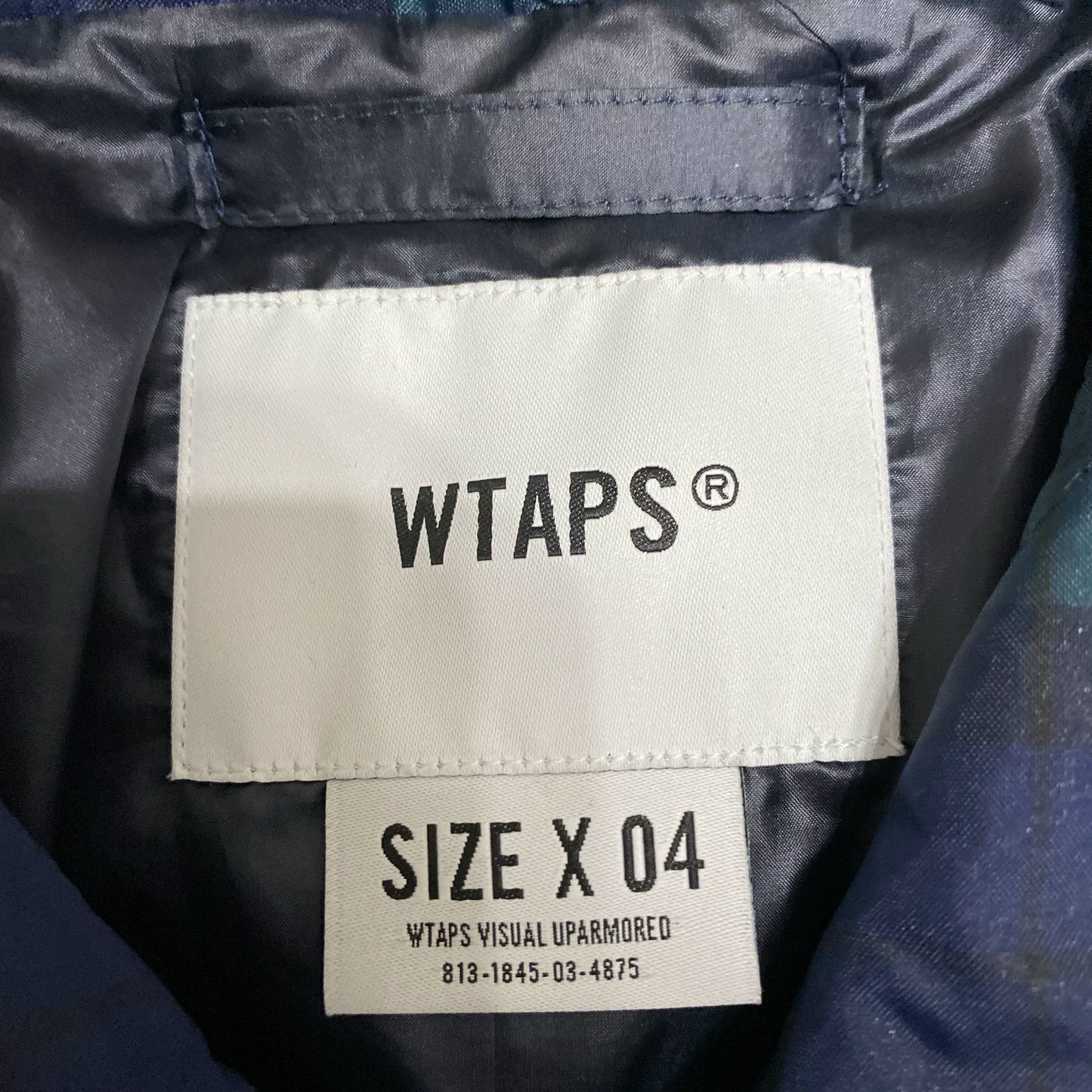 WTAPS 22AW CHIEF Plaid Puffer Jacket