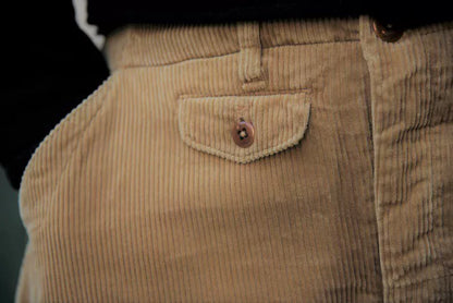 stylish corduroy riding pants in light khaki