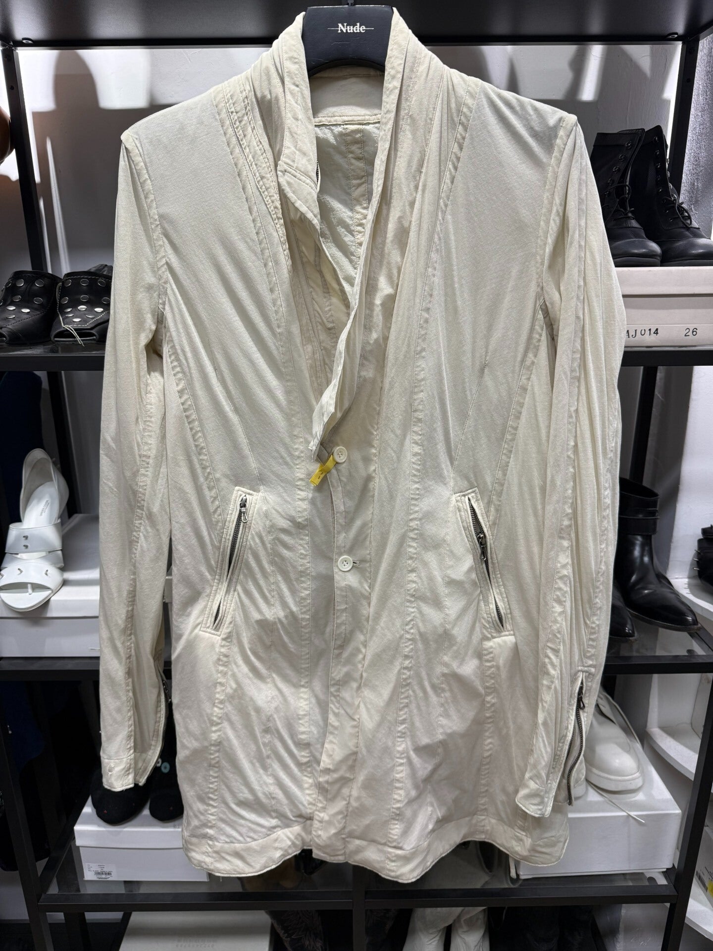 Sheer Layered Stand Collar Jacket