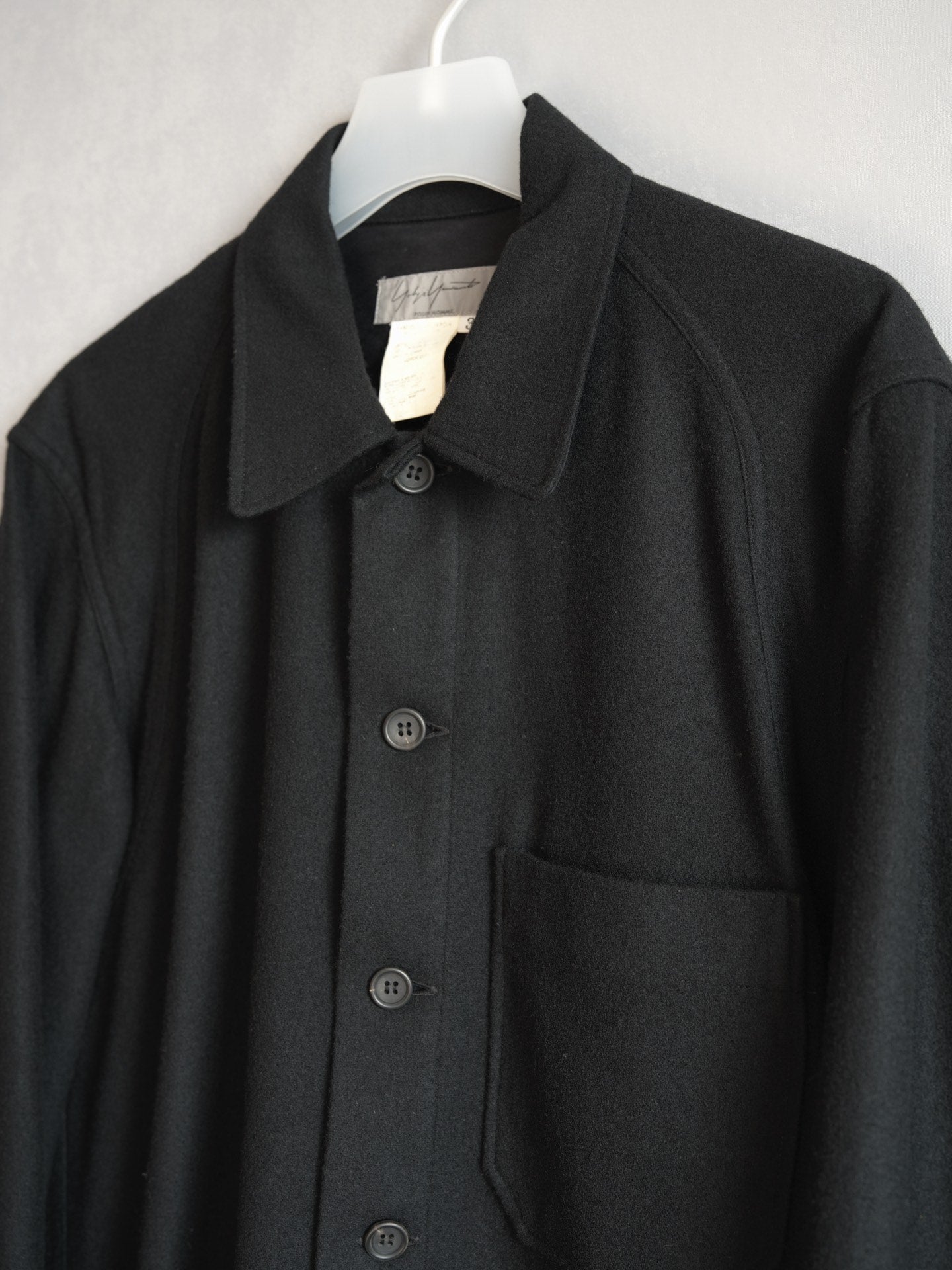 Yohji Yamamoto Zip-up Shirt with Unique Cut