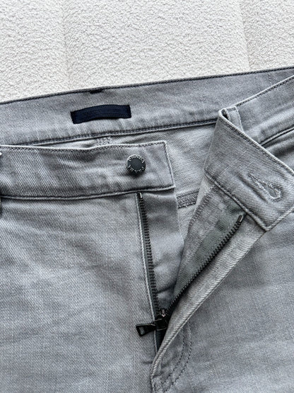 prada men's casual gray jeans