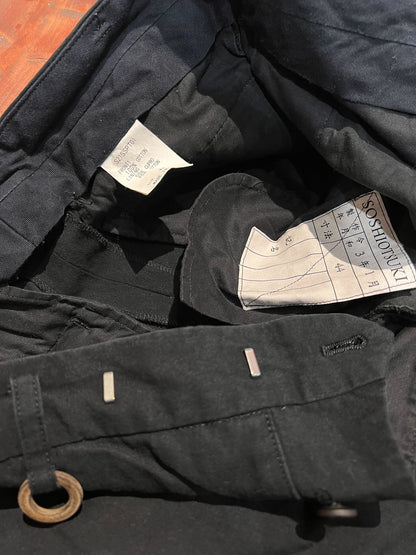 Soshi Otsuki Black Pocket Cargo Pants