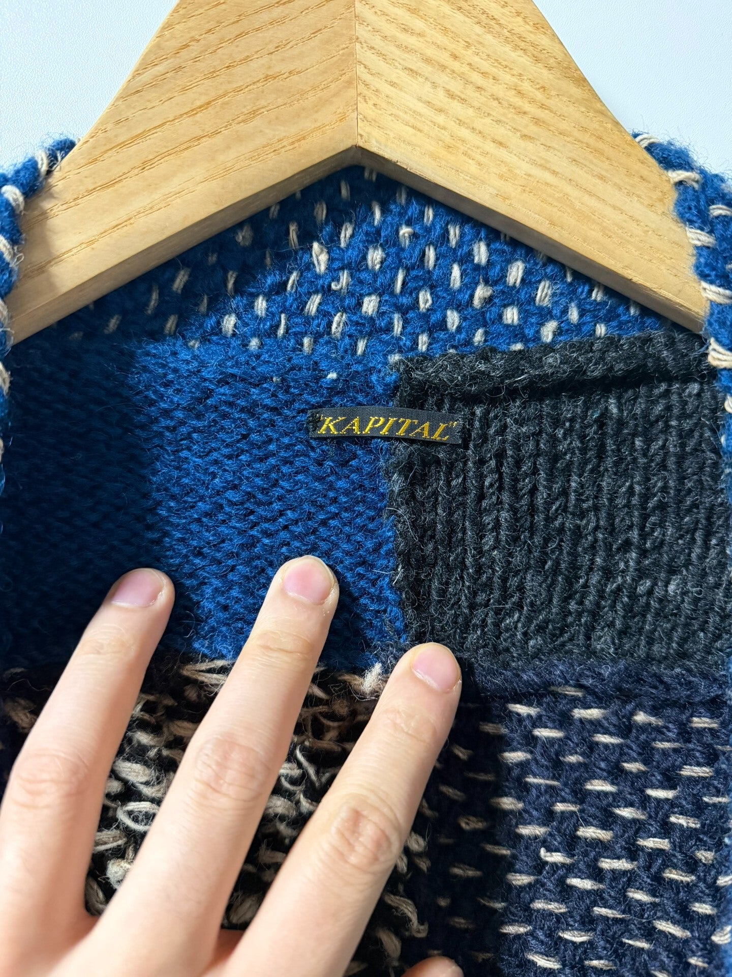 KAPITAL Wool Patchwork Cardigan Jacket