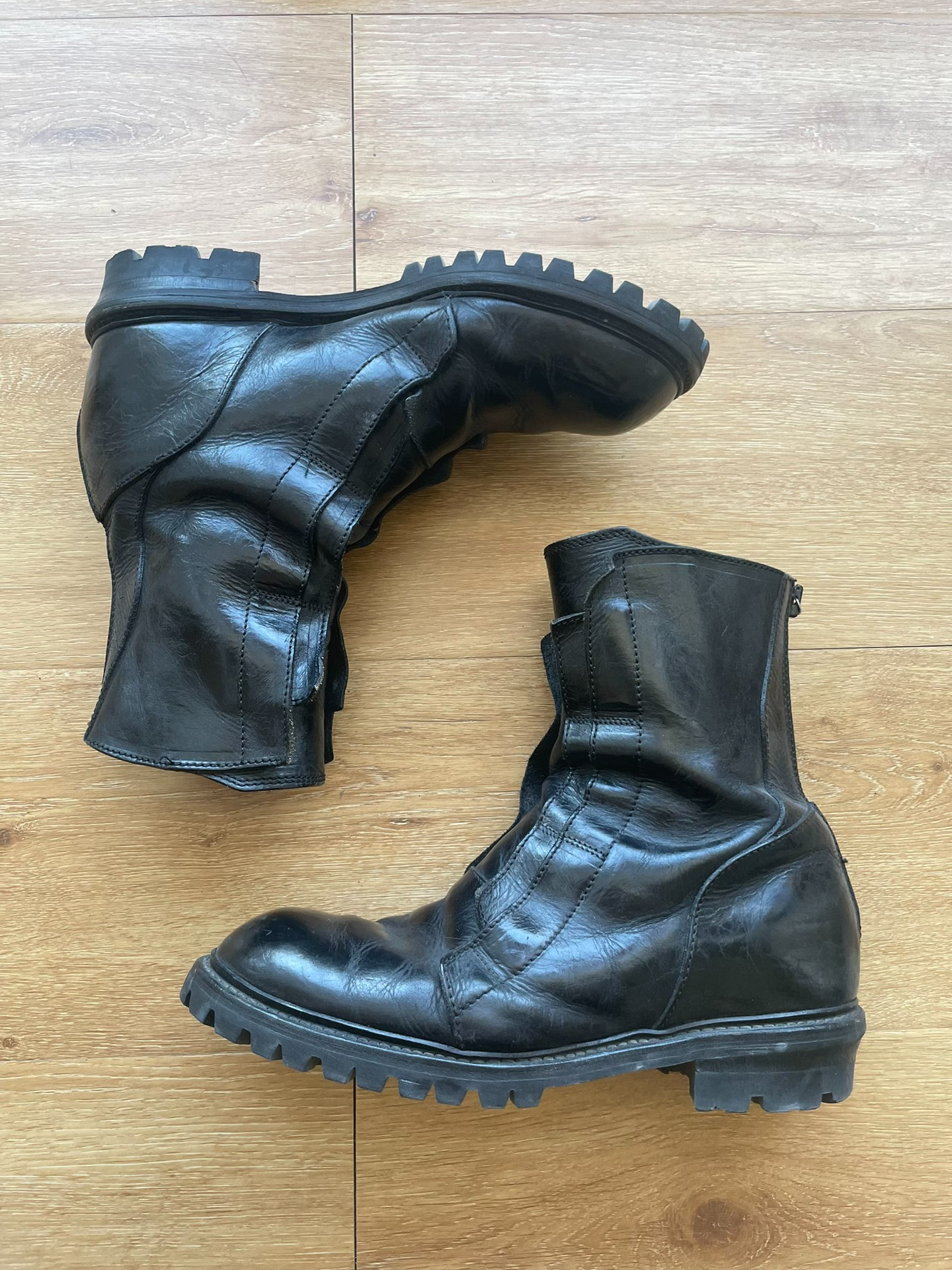 Julius 7 Rear Zip Engineer Boots