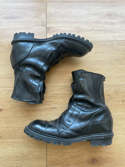 Julius 7 Rear Zip Engineer Boots
