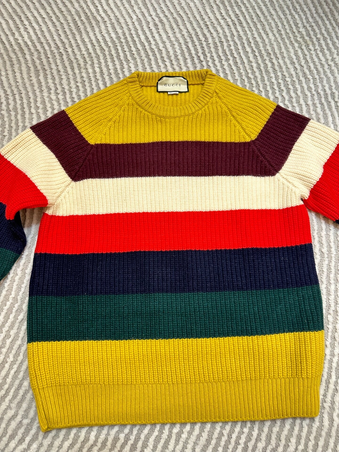 gucci striped knit sweater size M for sale