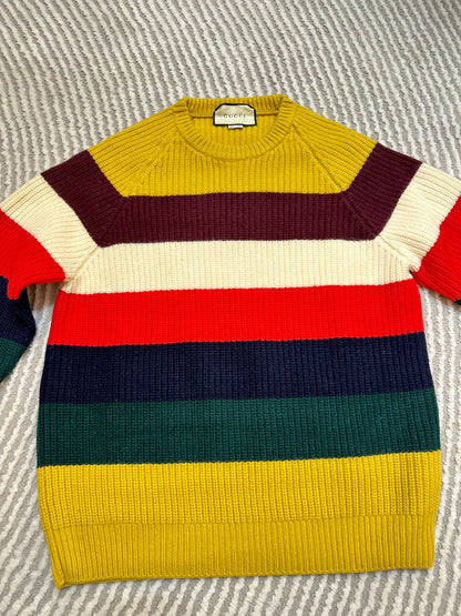 gucci striped knit sweater size M for sale