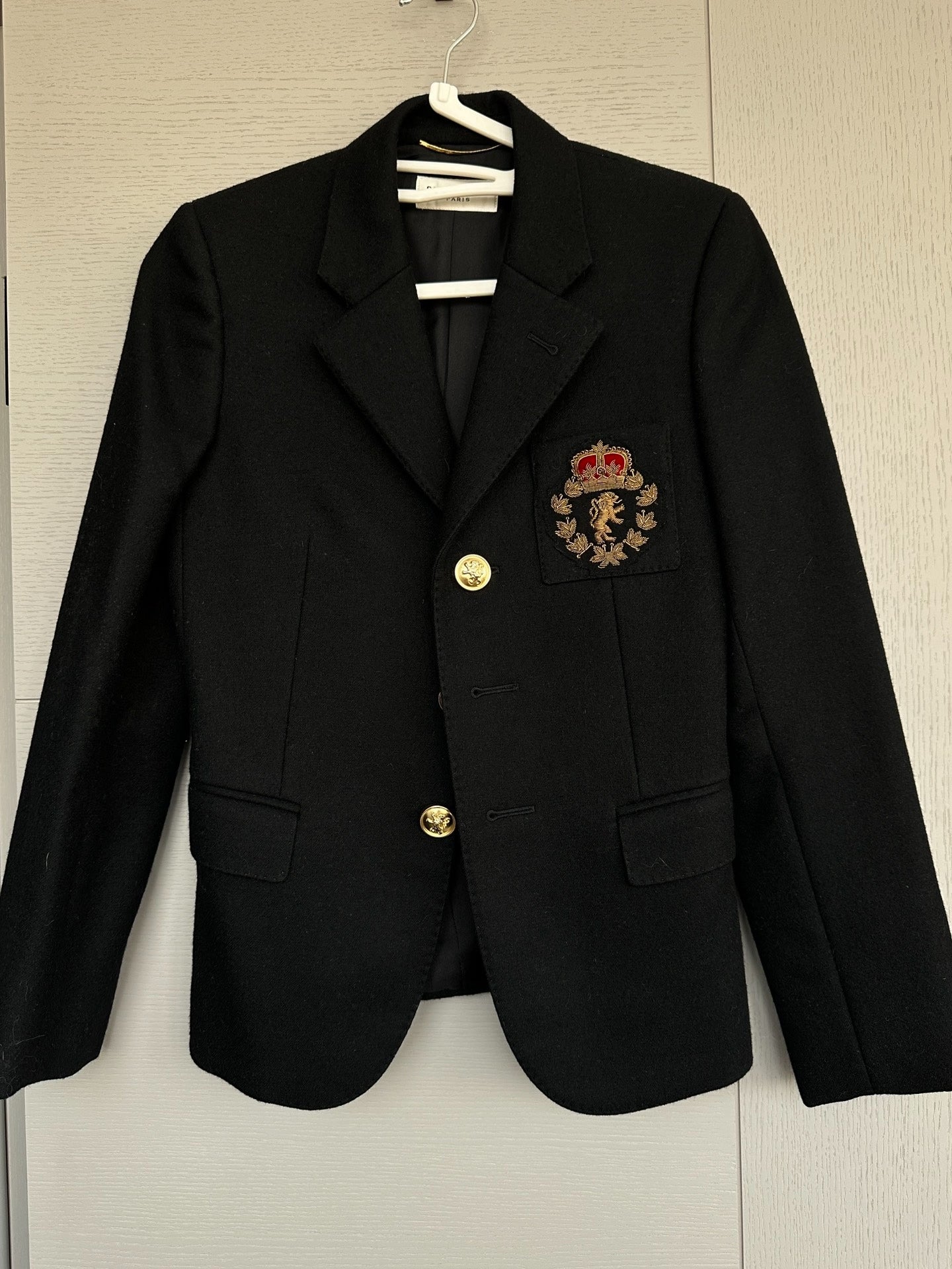 Saint Laurent Badge Wool Blazer