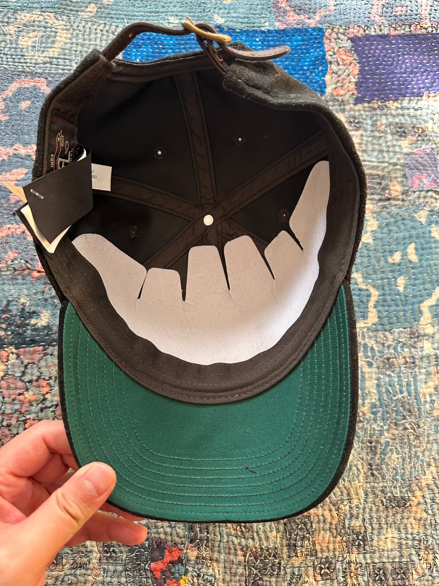 rrl black vintage baseball cap