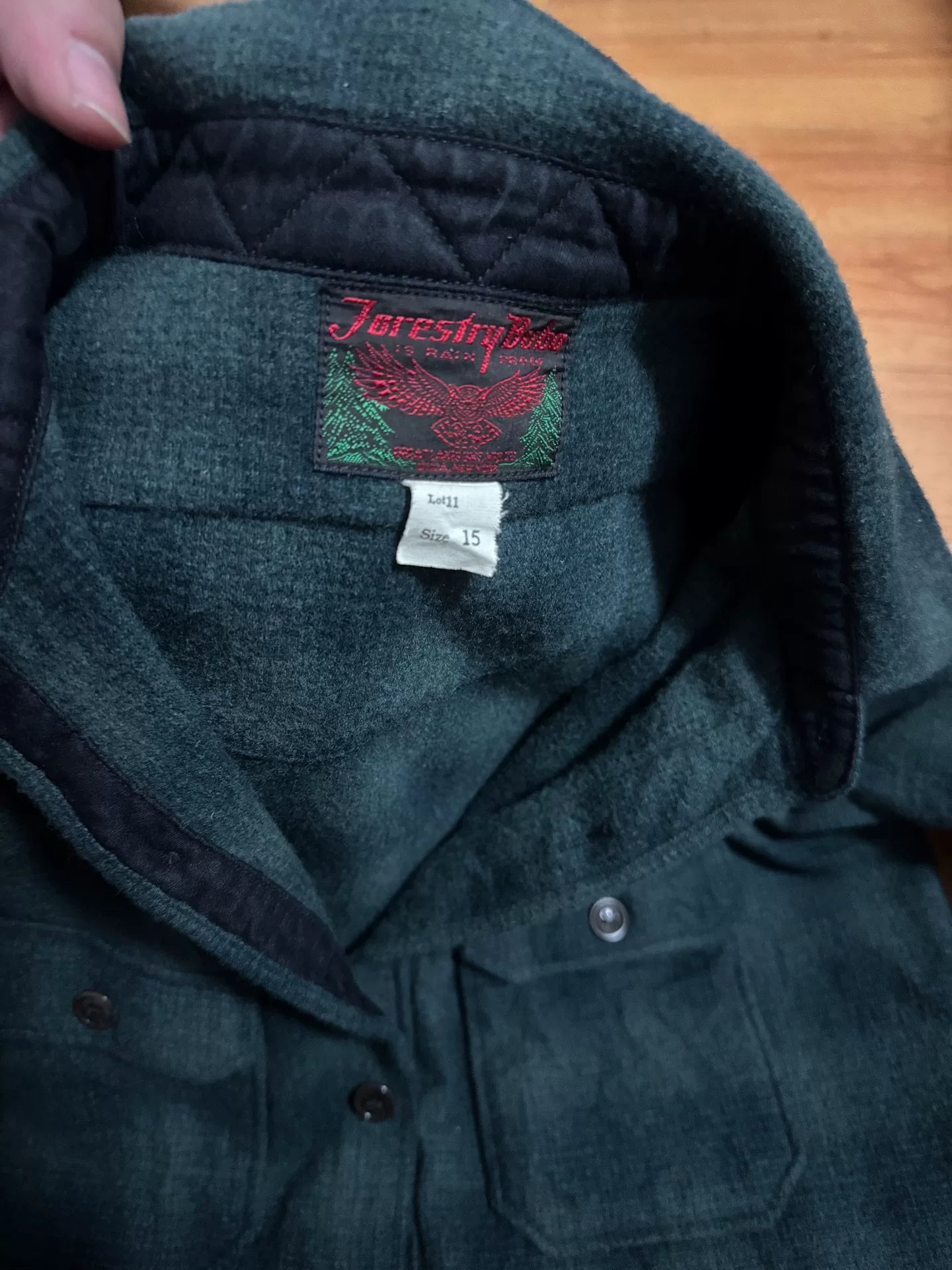 Heavyweight Wool Hunting Shirt in Green