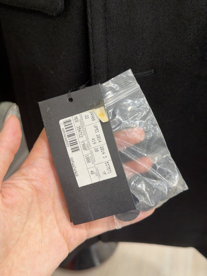 Saint Laurent Black Wool Coat Size 48
