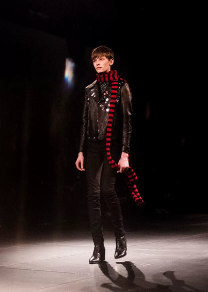 Saint Laurent Badge Leather Jacket 15FW