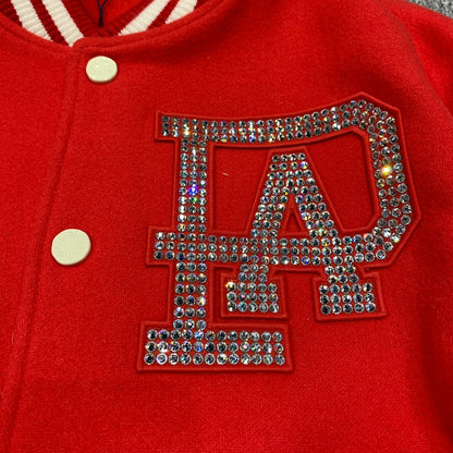 louis vuitton red and white embroidered jacket