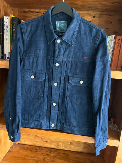visvim denim jacket with indigo dye finish