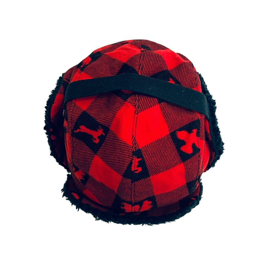 classic red checkered pilot hat