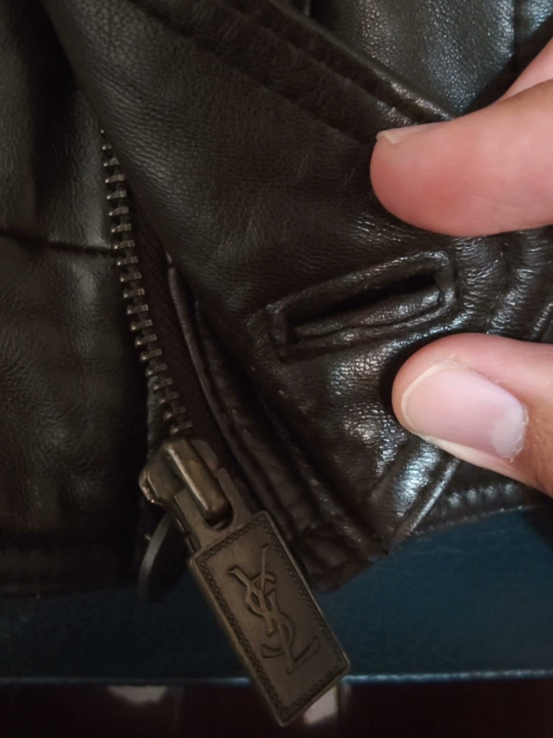 YSL Vintage Brown Men's Leather Jacket