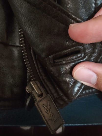 YSL Vintage Brown Men's Leather Jacket