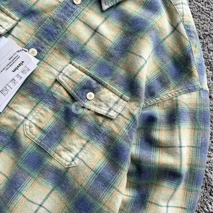 visvim PIONEER KHADI CHECK L/S