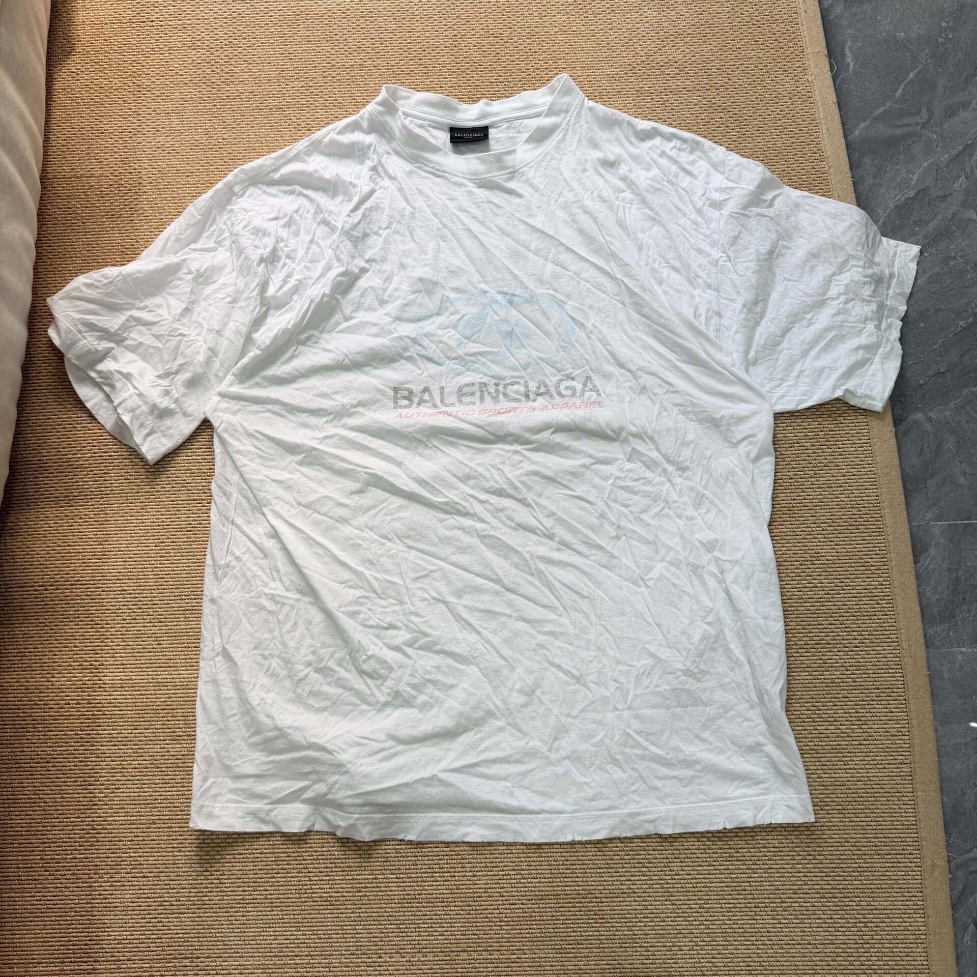 Balenciaga Vintage White Short Sleeve T-Shirt