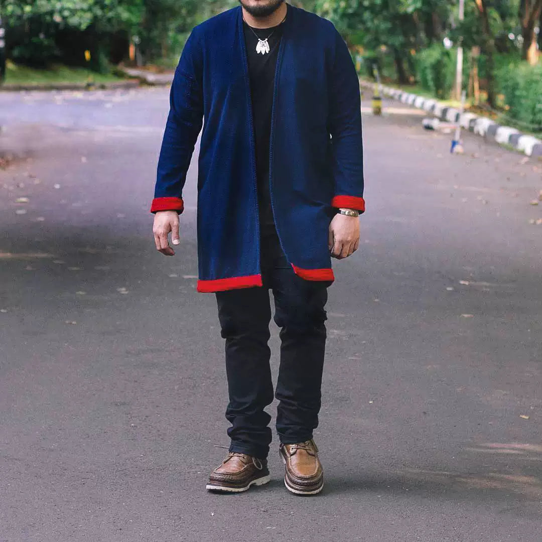 visvim sanjuro coat long indigo windbreaker