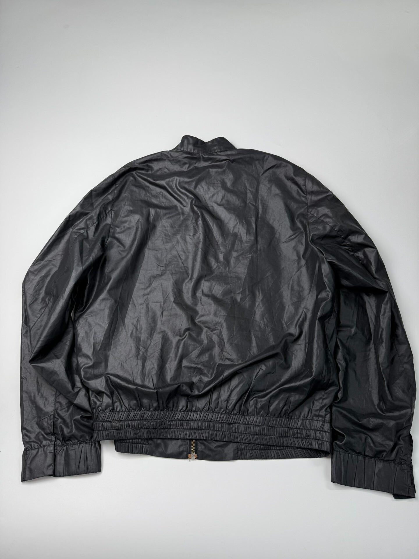 raf simons black motorcycle jacket size 50