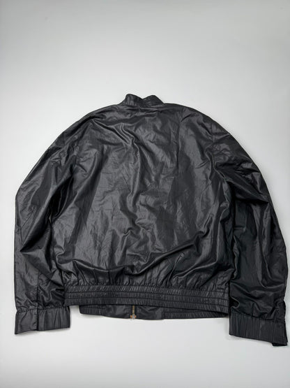 raf simons black motorcycle jacket size 50
