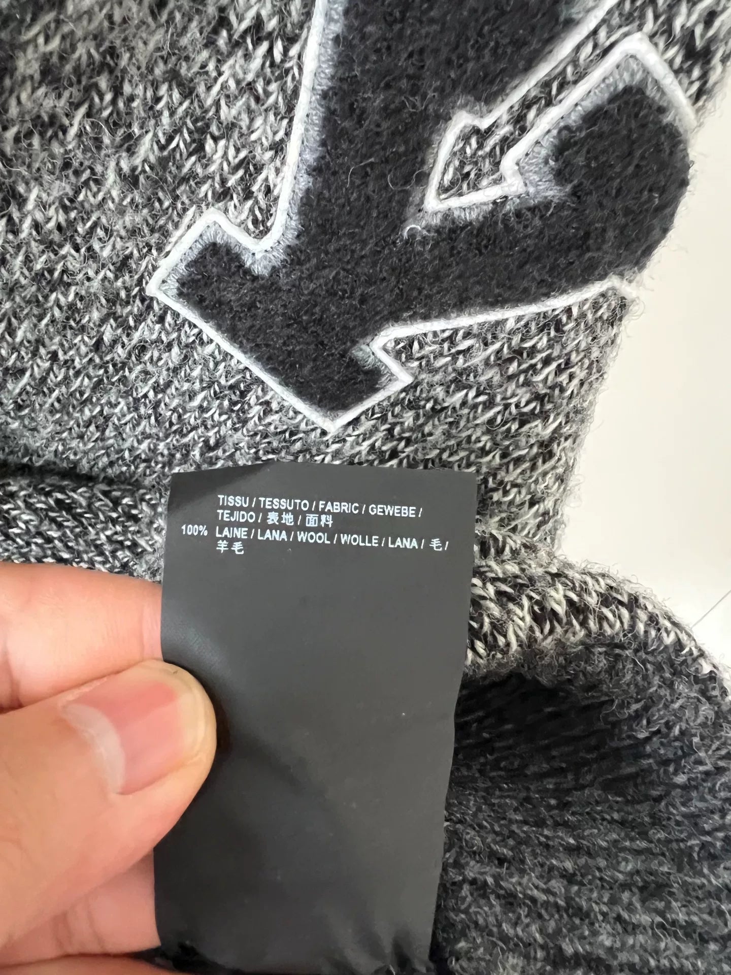 Saint Laurent Gray Cardigan with Y Patch