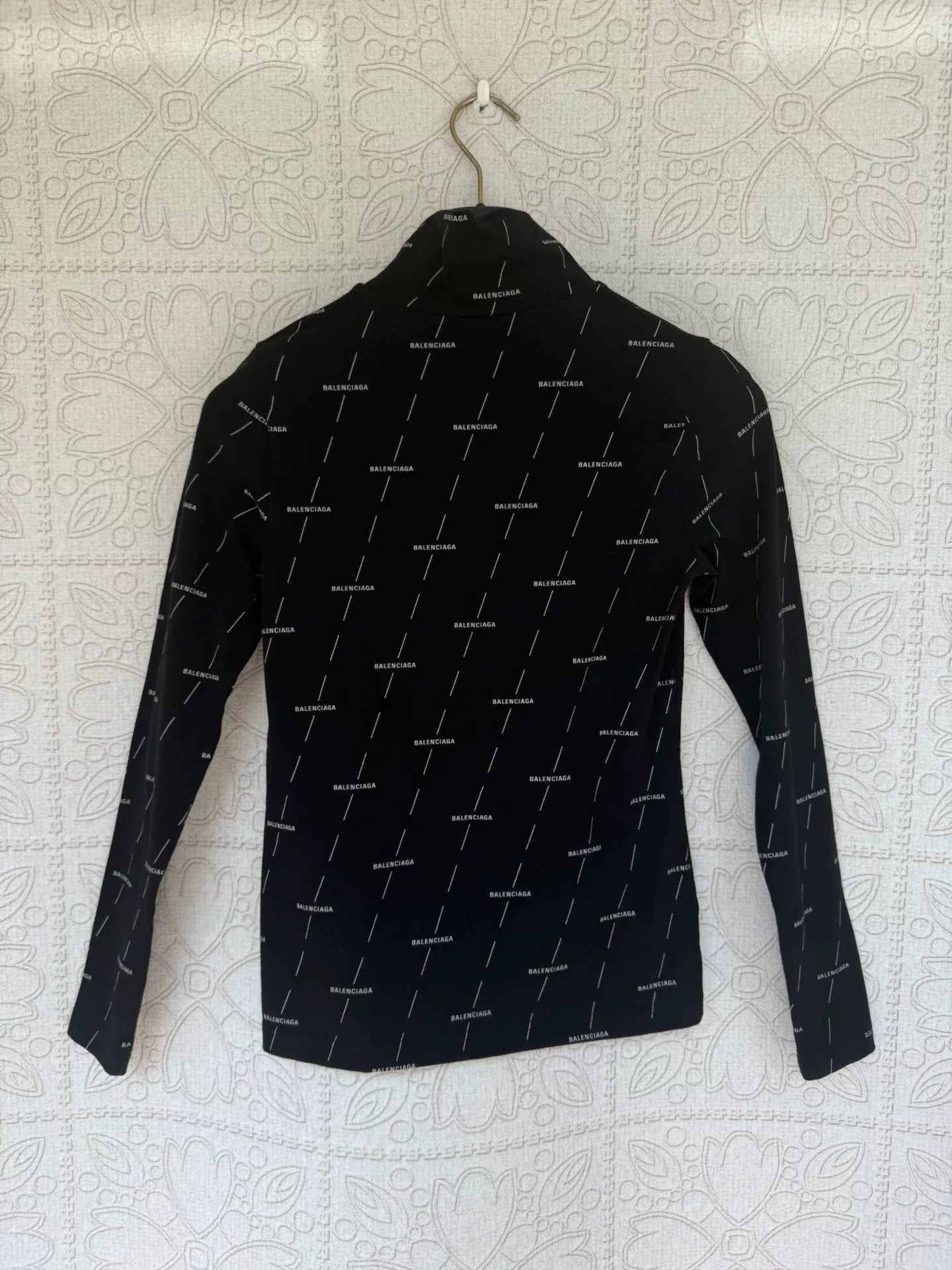 balenciaga long sleeve black top size small