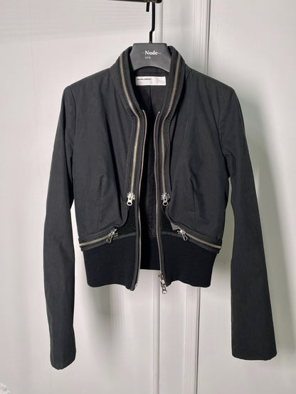 chic gray bomber jacket by hussein chalayan